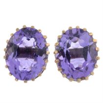 9ct gold amethyst stud earrings