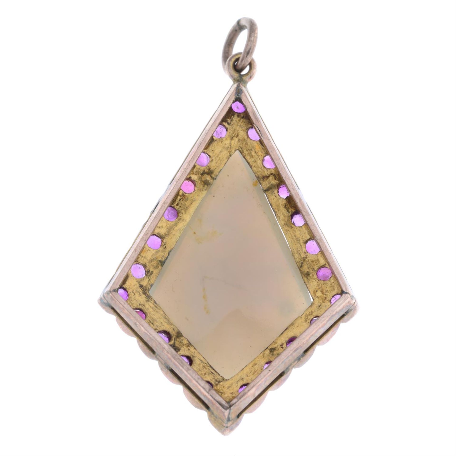 Opal & ruby pendant - Image 2 of 2