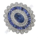 18ct gold sapphire & diamond dress ring