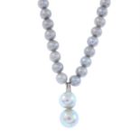 Cultured pearl single-strand necklace