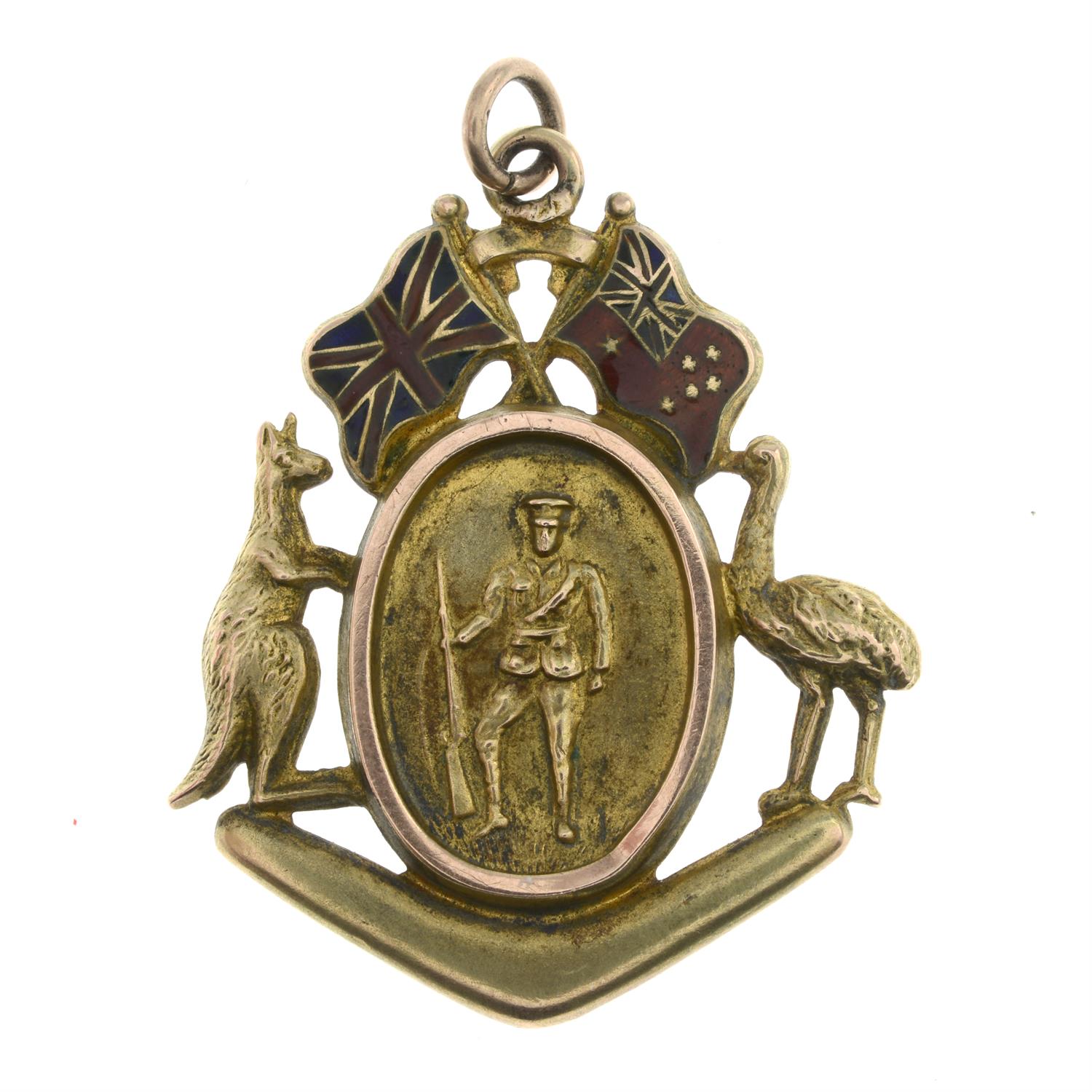 Early 20th century gold Mirani Patriotic Club medallion