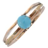 Turquoise single-stone ring