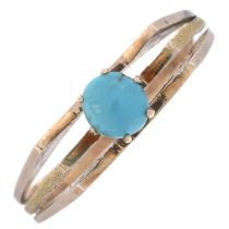 Turquoise single-stone ring