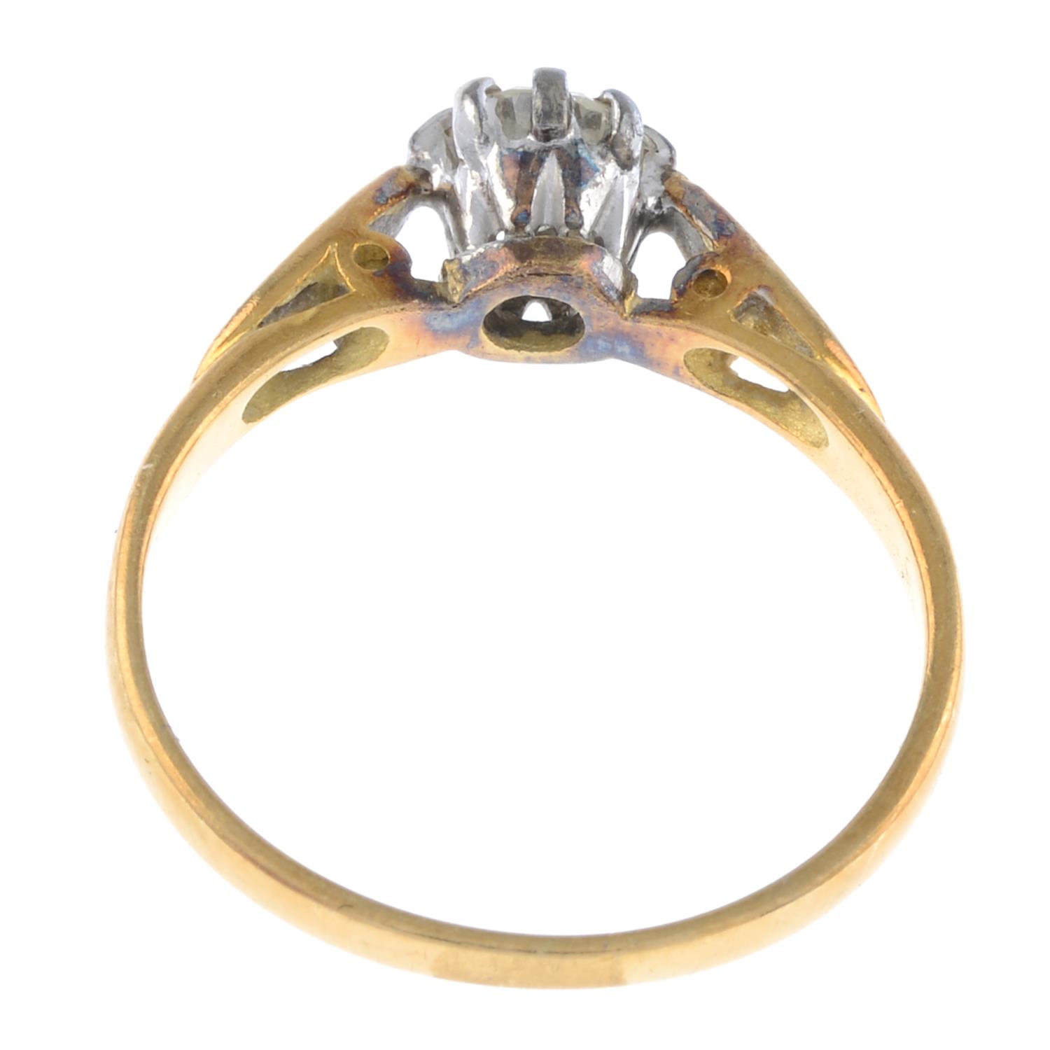 18ct gold diamond single-stone ring - Image 2 of 2