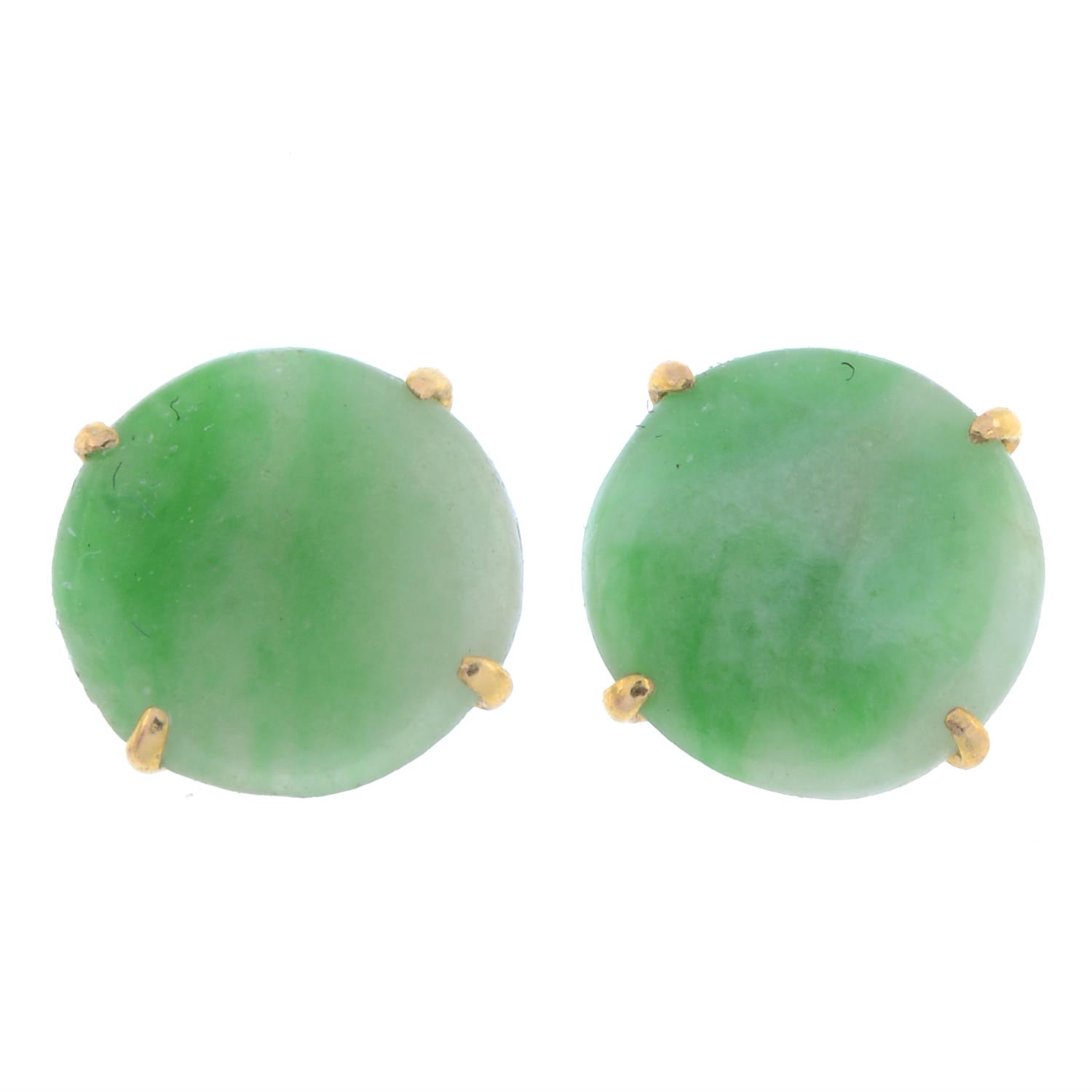 Jade stud earrings