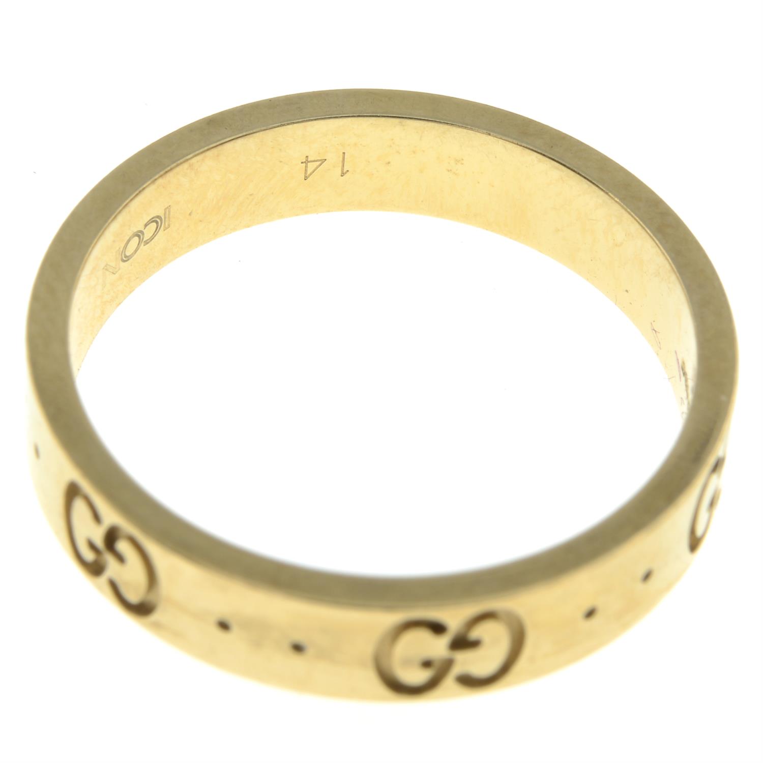 18ct gold 'Icon' band ring, by Gucci - Image 2 of 2