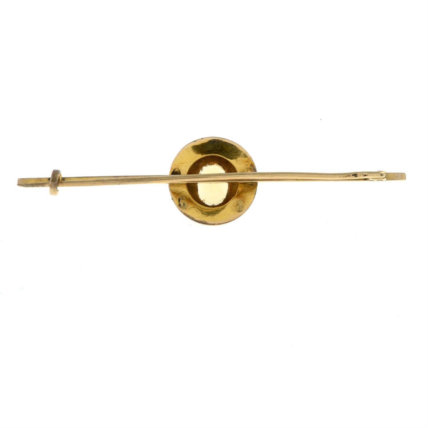 A topaz bar brooch. - Image 2 of 2