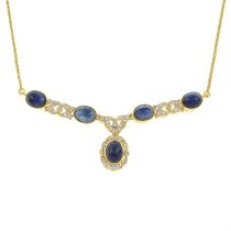 Sapphire & diamond necklace