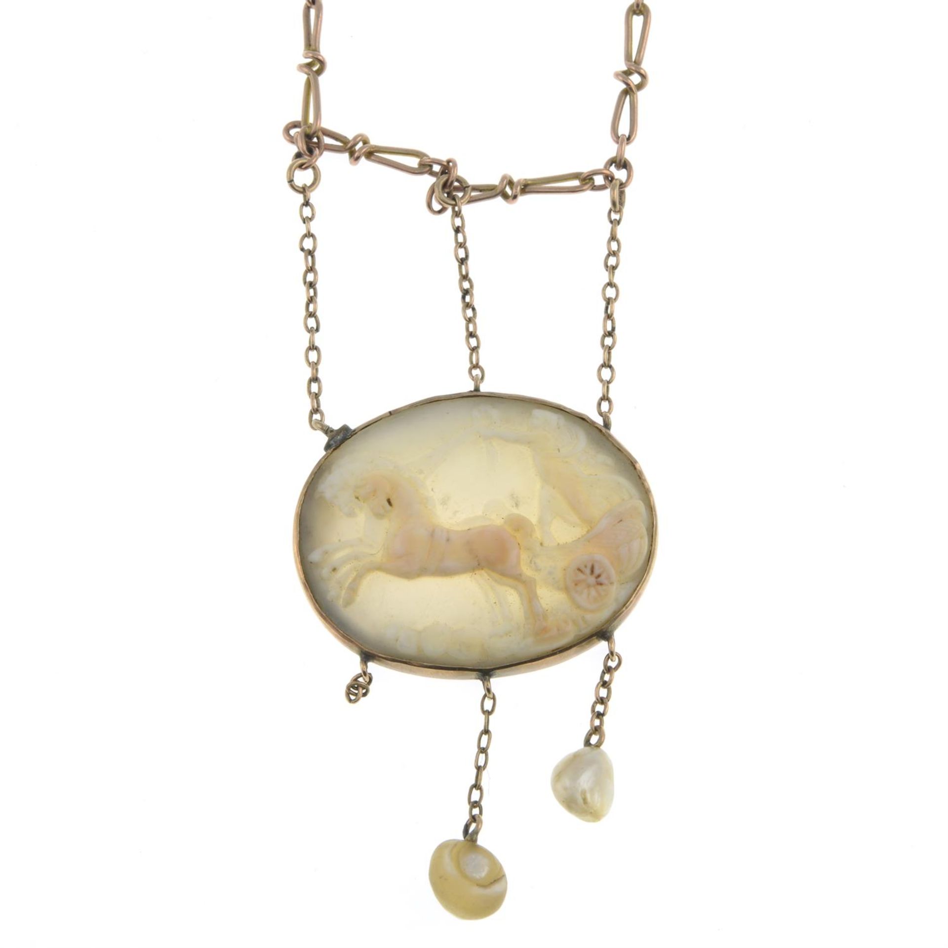 Early 20th century cameo necklace, AF