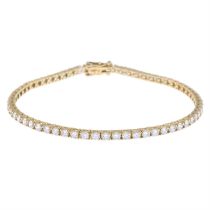 4ct gold cubic zirconia bracelet