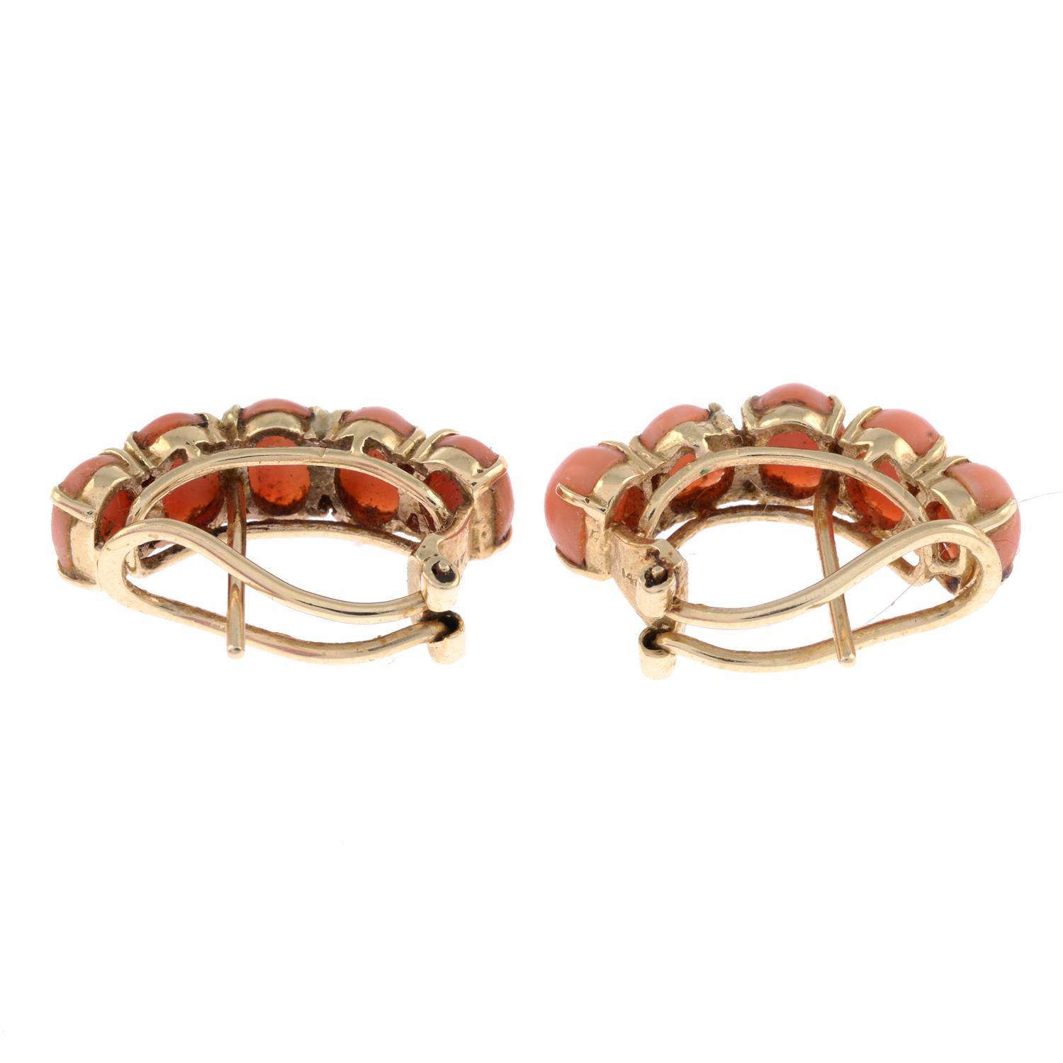 Coral earrings - Image 2 of 2