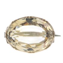 Victorian citrine brooch