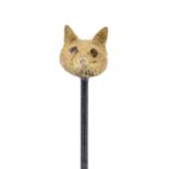 Victorian fox mask stickpin