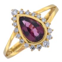 Ruby & diamond cluster ring
