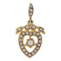 Early 20th century split pearl pendant