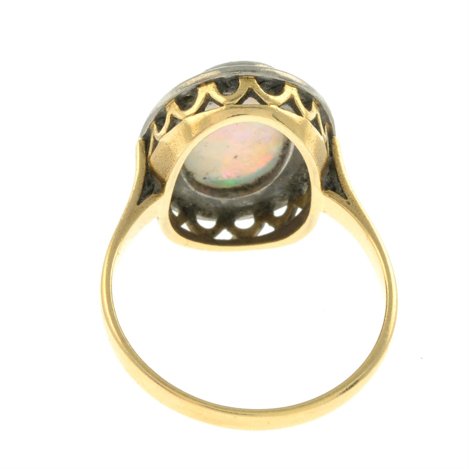 Opal & diamond cluster ring - Image 2 of 2