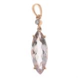 Morganite & diamond pendant