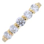 18ct gold diamond five-stone ring