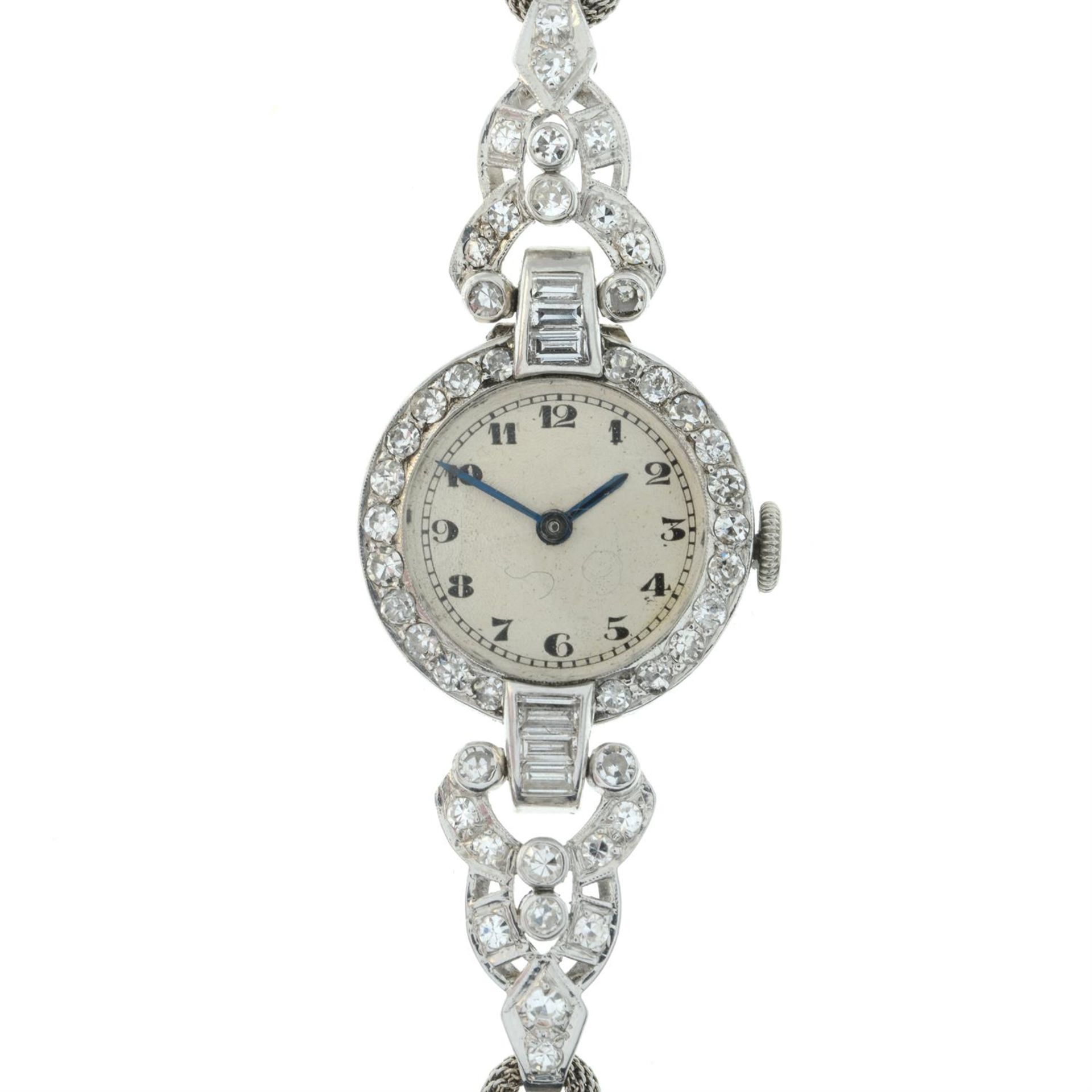 Mid 20th century 9ct gold diamond cocktail watch