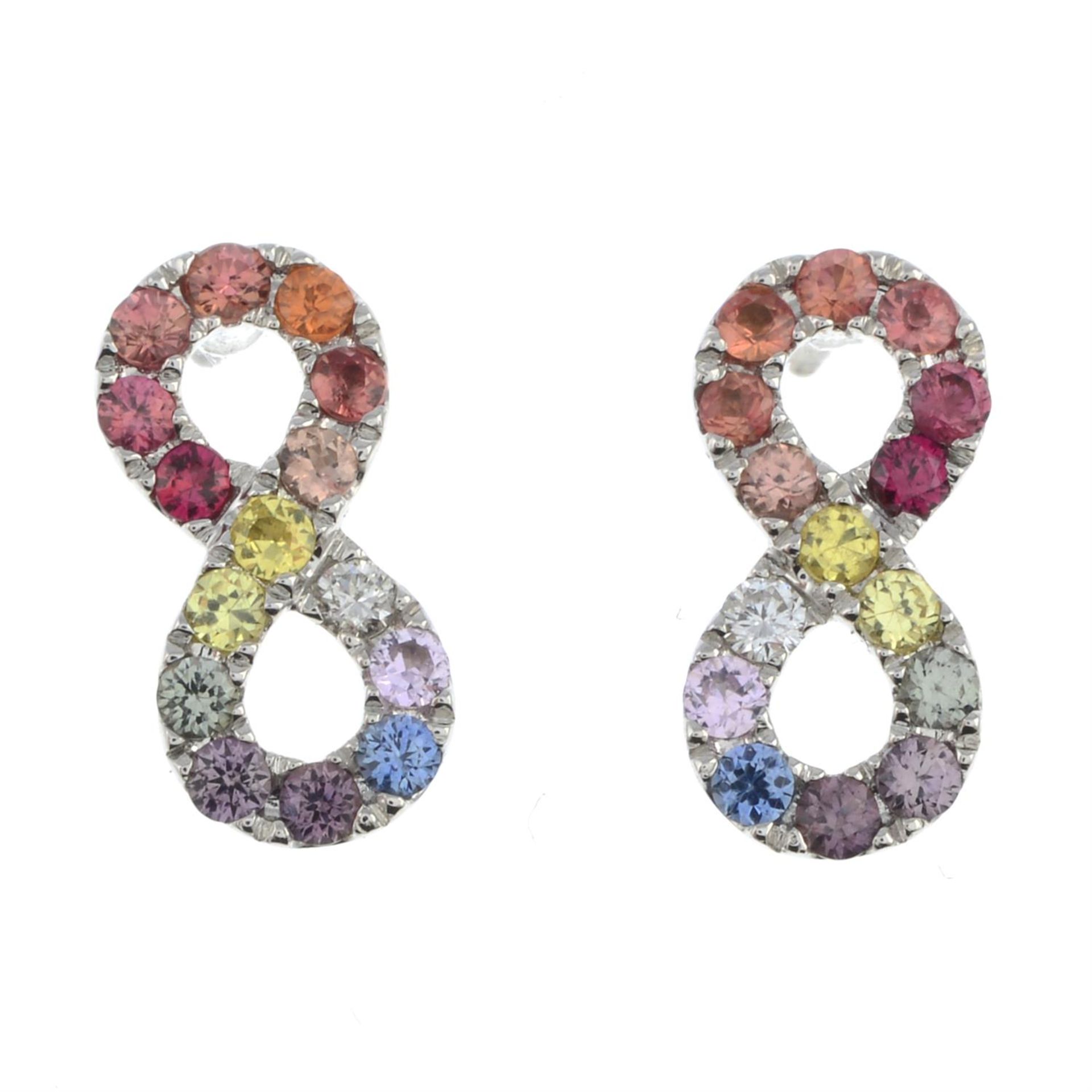 18ct gold sapphire & diamond earrings