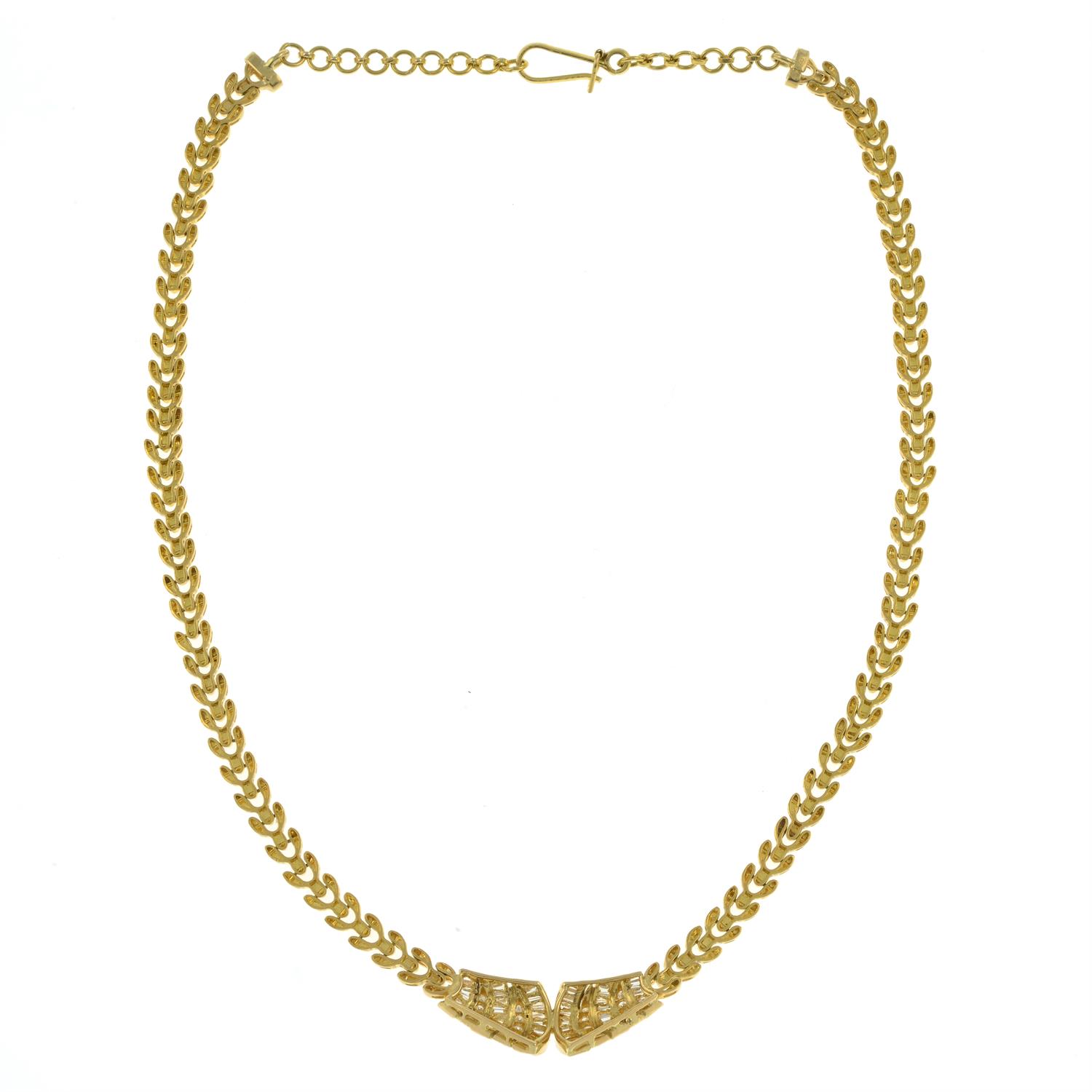 18ct gold diamond necklace - Image 3 of 3