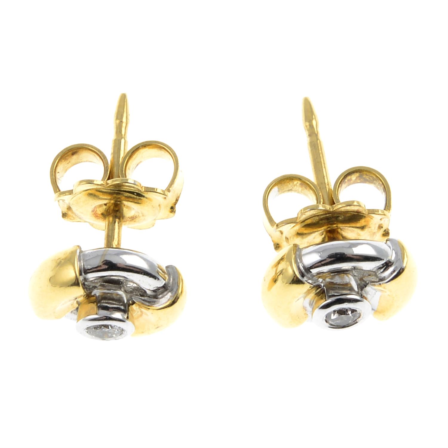 Diamond stud earrings - Image 2 of 2
