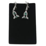 Emerald & diamond earrings