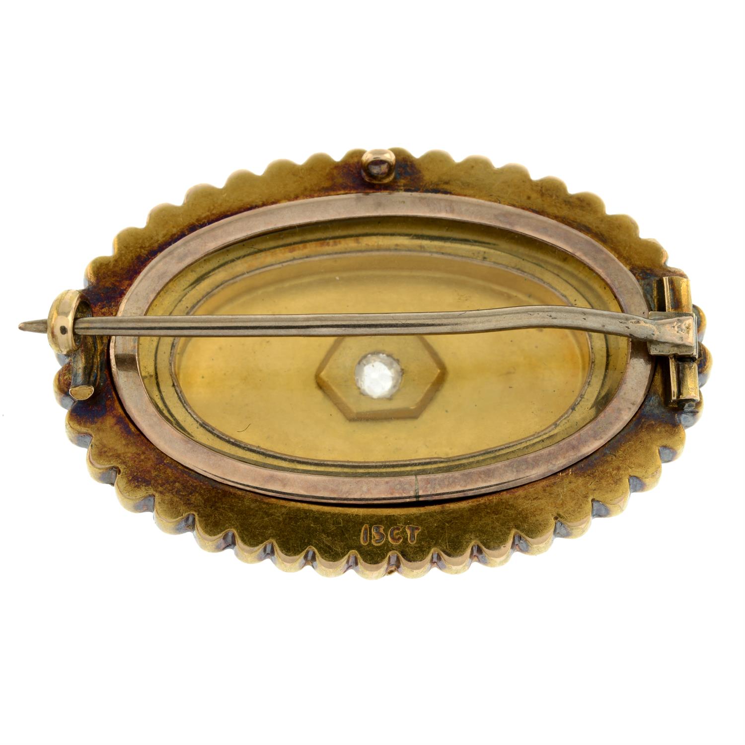 Victorian 15ct gold diamond brooch - Image 2 of 4