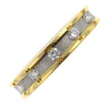 18ct gold diamond band ring