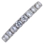 Diamond half eternity ring