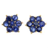 Sapphire cluster earrings