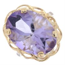 9ct gold amethyst ring