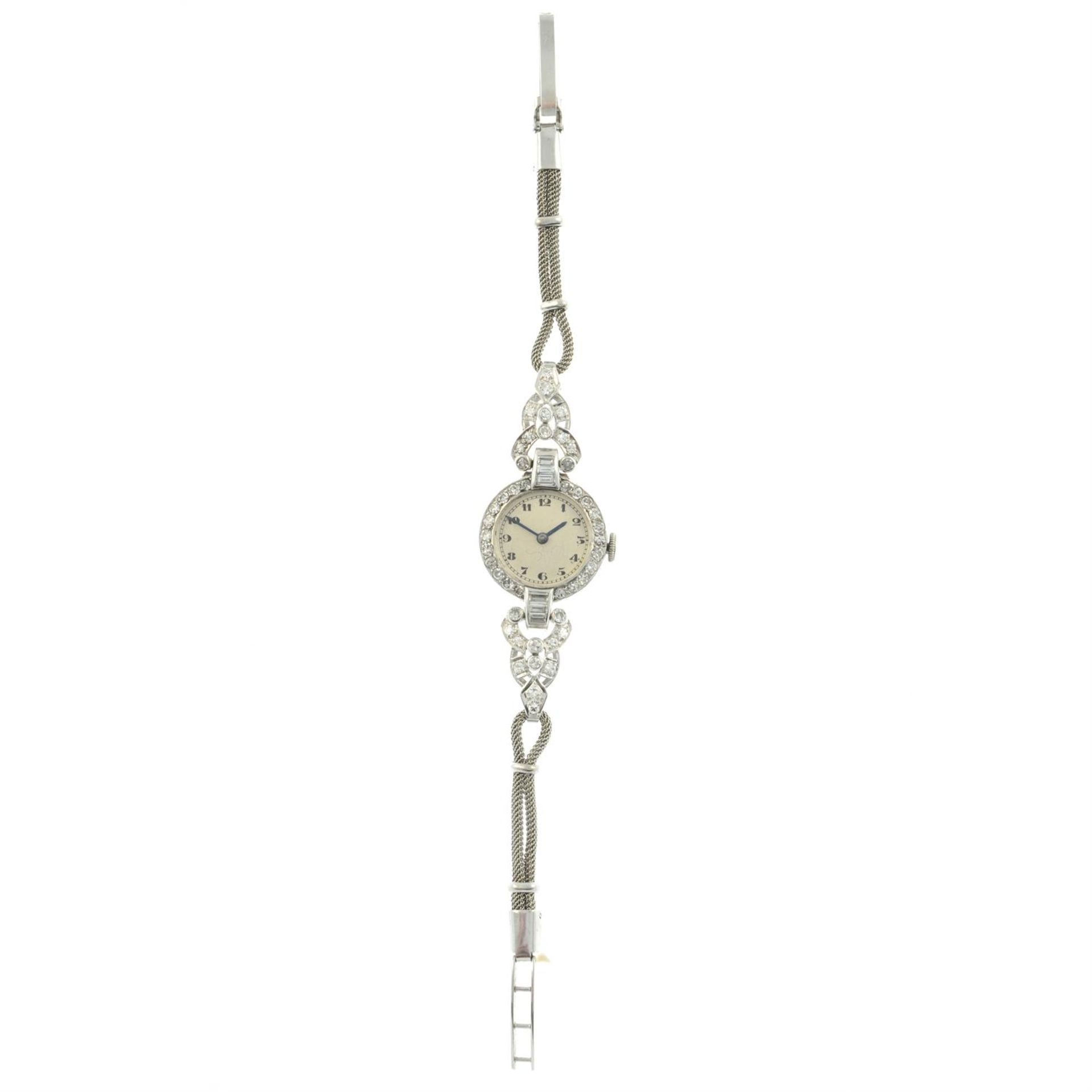 Mid 20th century 9ct gold diamond cocktail watch - Image 2 of 2