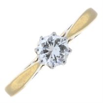 Diamond single-stone ring