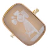 Shell cameo ring