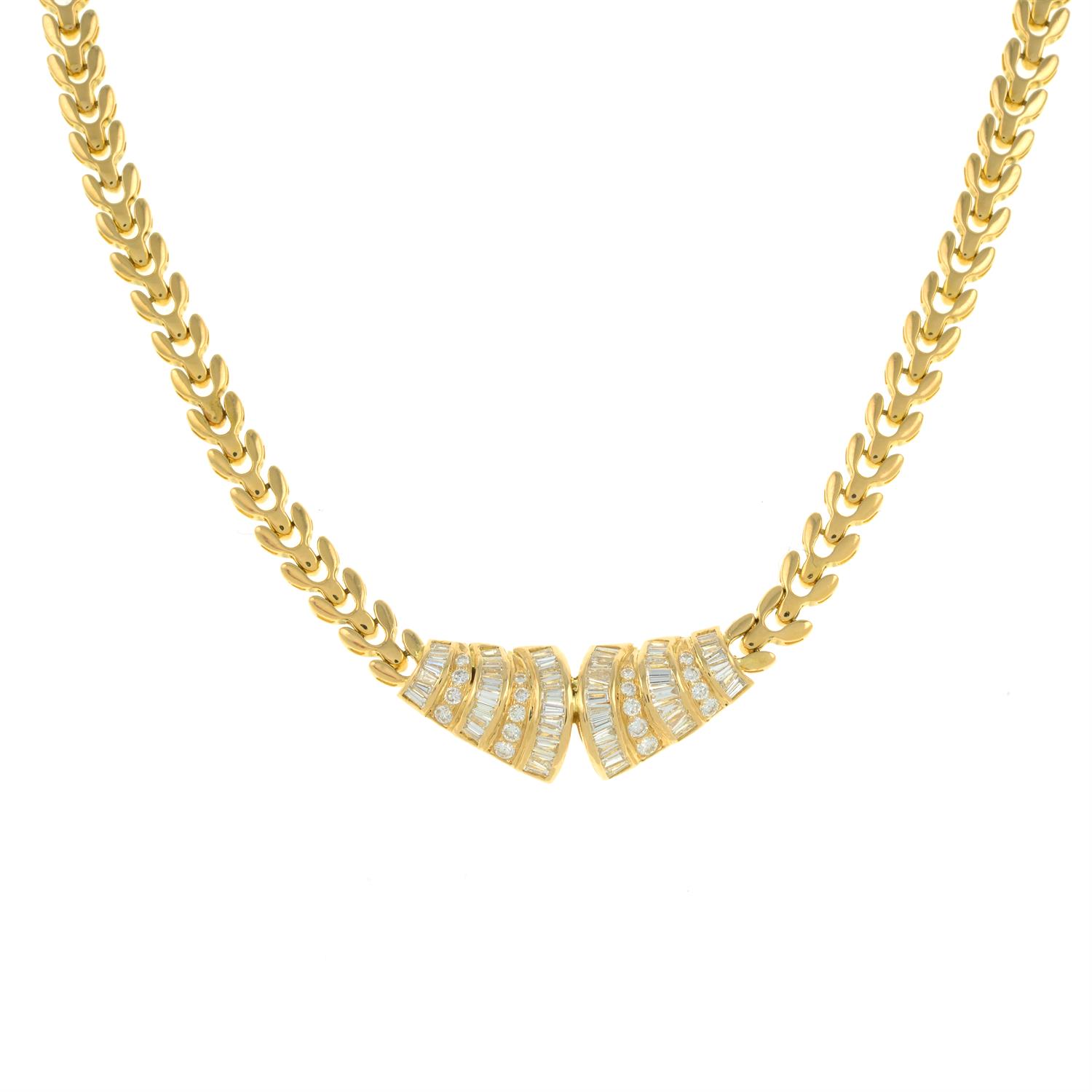 18ct gold diamond necklace - Image 2 of 3