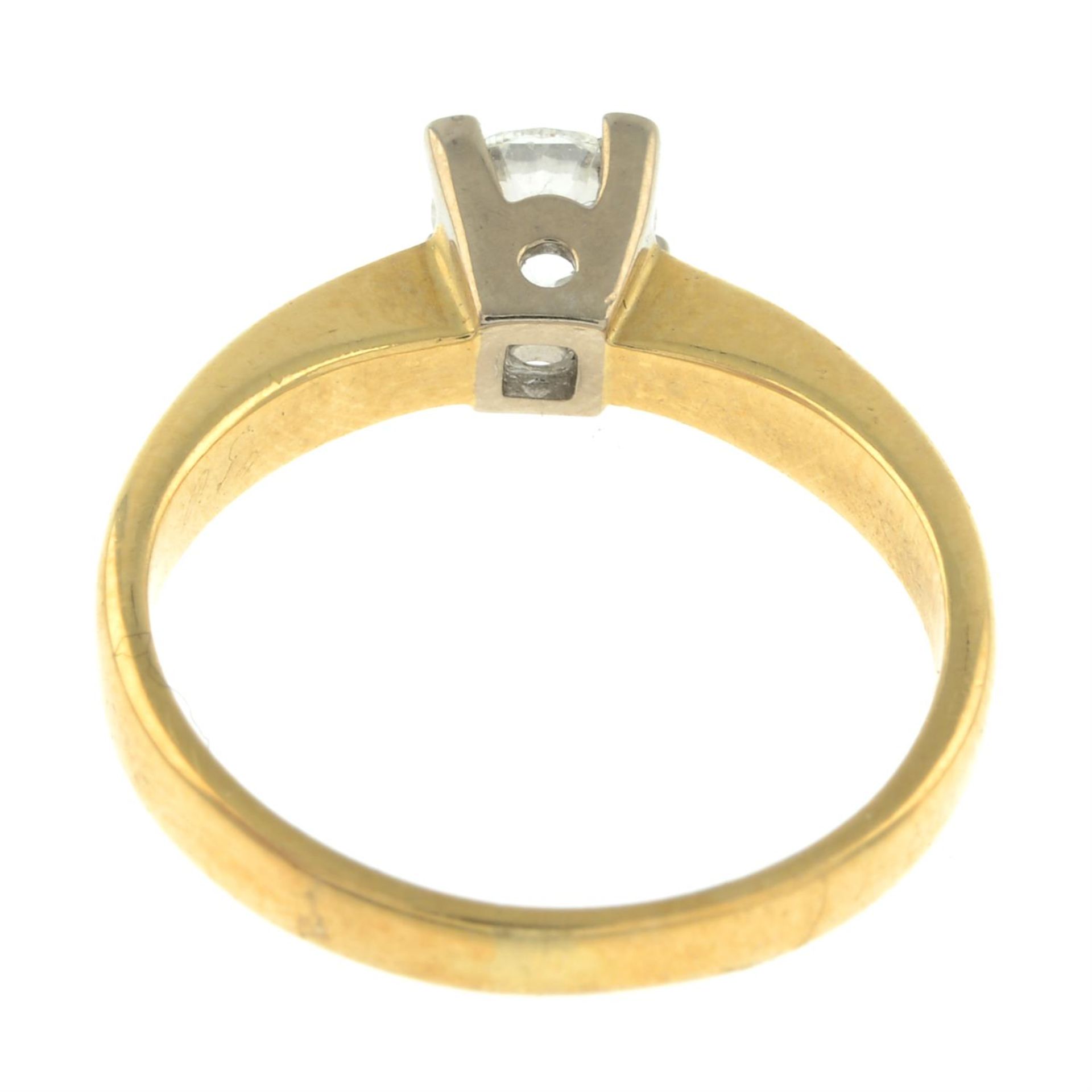 18ct gold diamond single-stone ring - Image 2 of 2