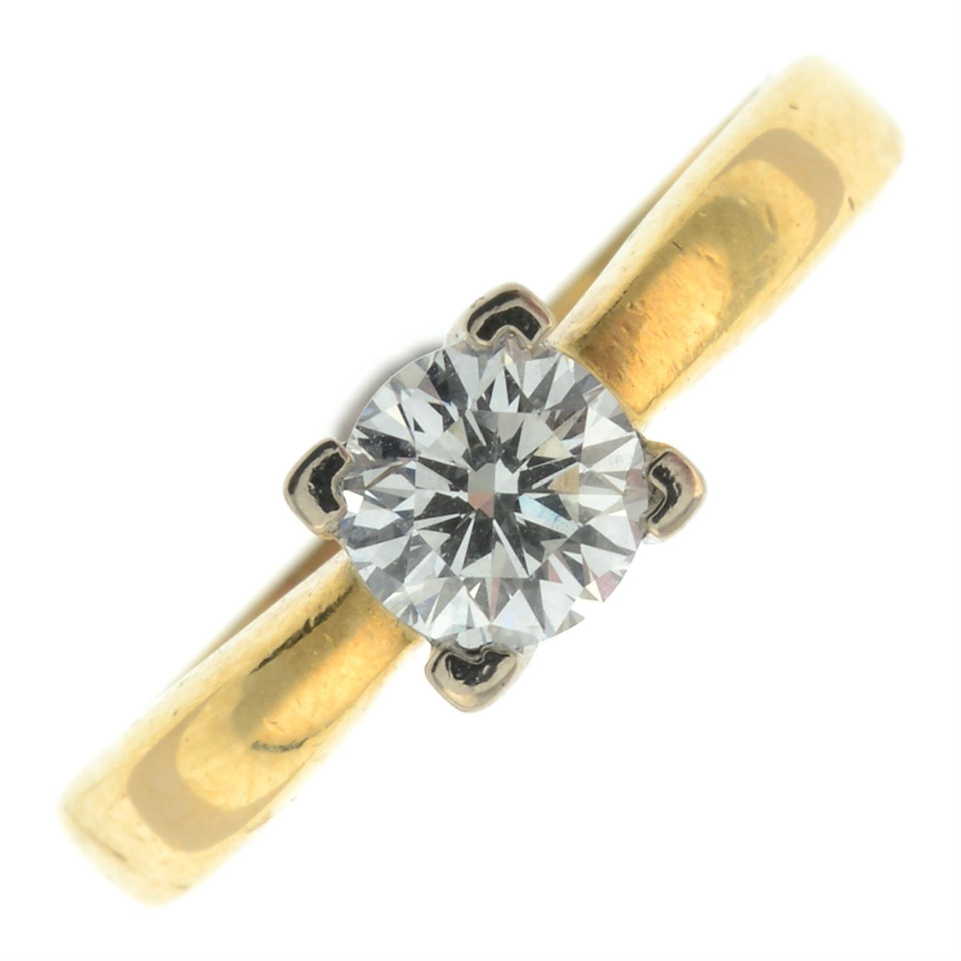 18ct gold diamond single-stone ring