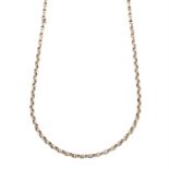 Mid 20th 9ct gold chain, with later clasp