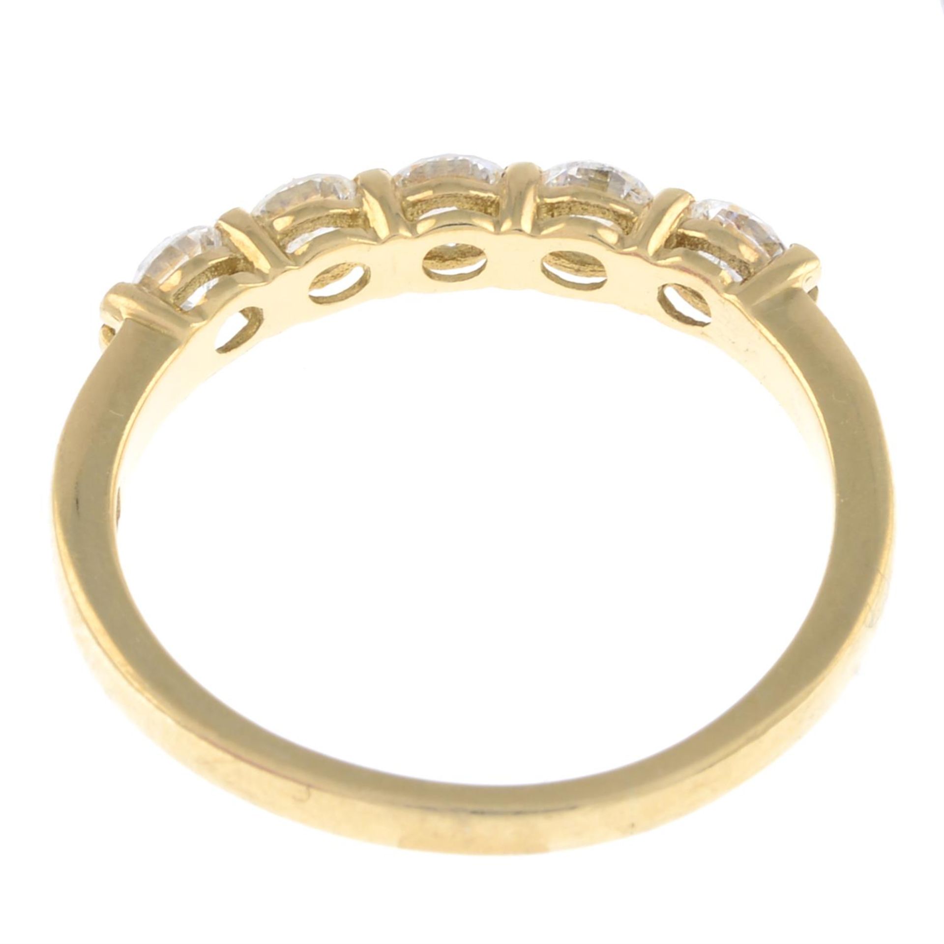18ct gold diamond five-stone ring - Image 2 of 2