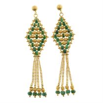 Emerald drop earrings