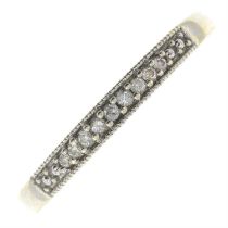 9ct gold diamond half eternity ring