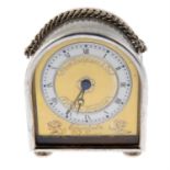 A desk clock signed Chas. Frodsham & Co, 70mm.