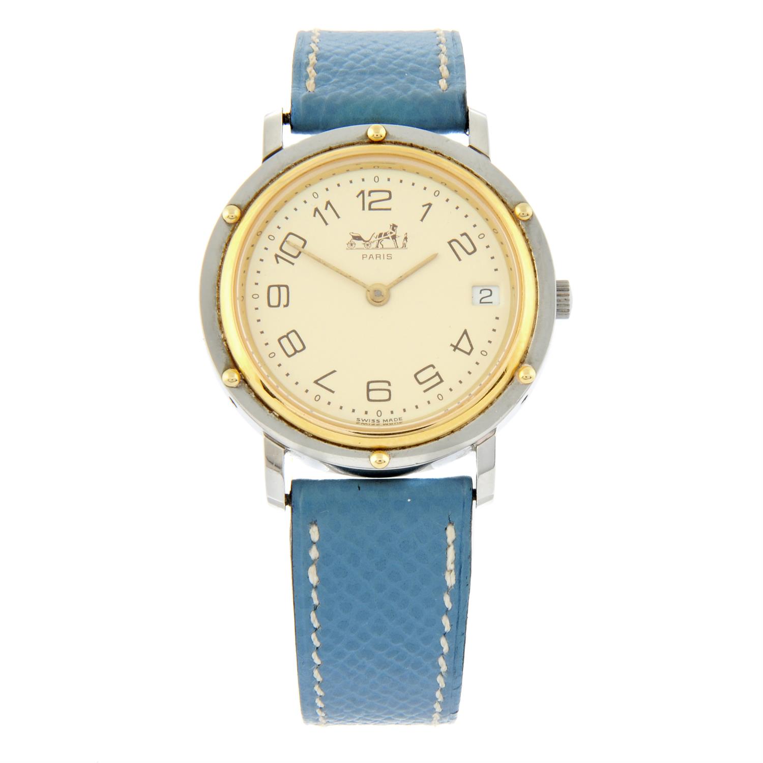 Hermes - a Clipper watch, 33.5mm.