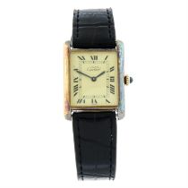Cartier - a Must de Cartier Tank watch, 23x30mm.