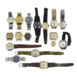A group of sixteen mechanical watches.