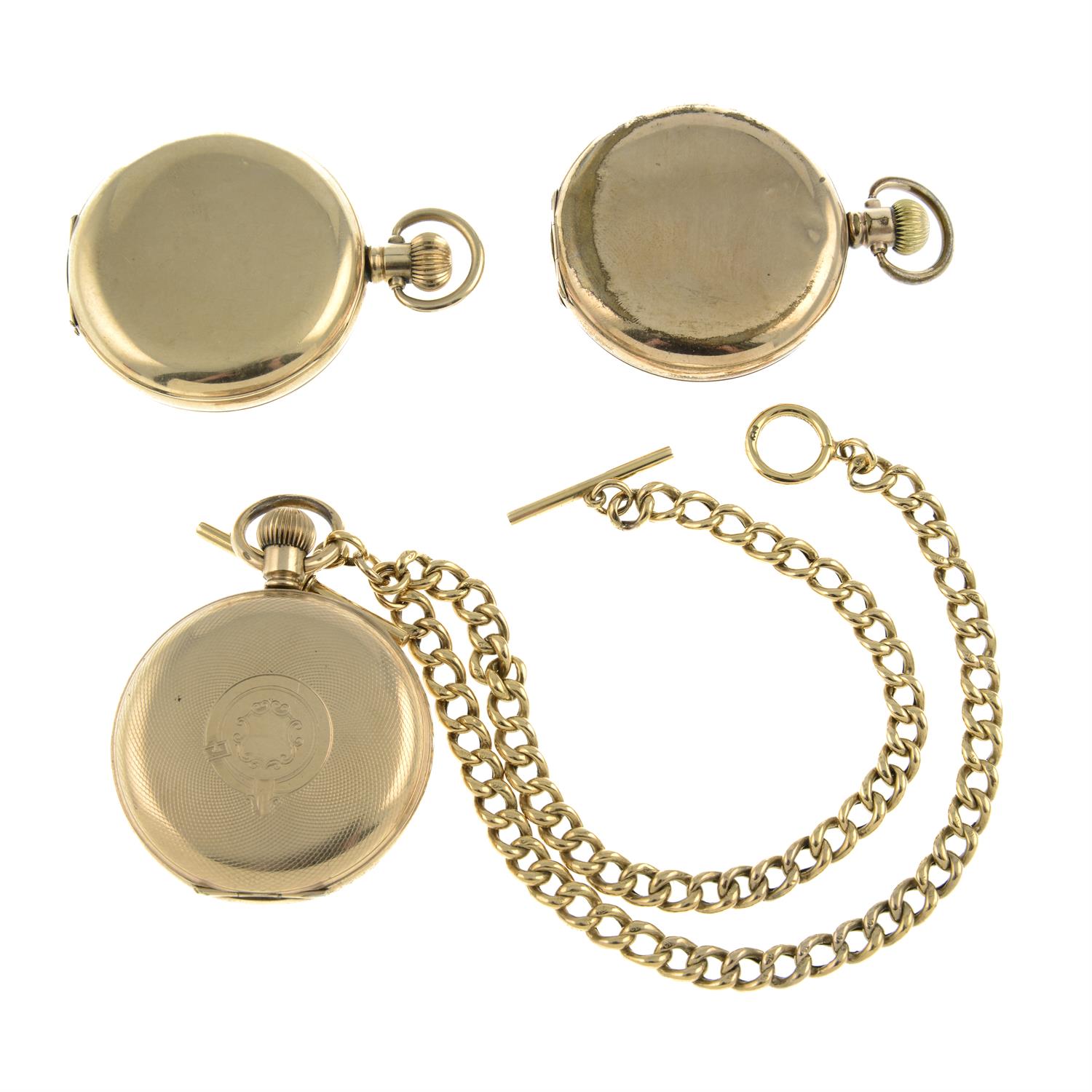 A full hunter pocket watch by Rolex (51mm) with two pocket watches. - Image 2 of 2