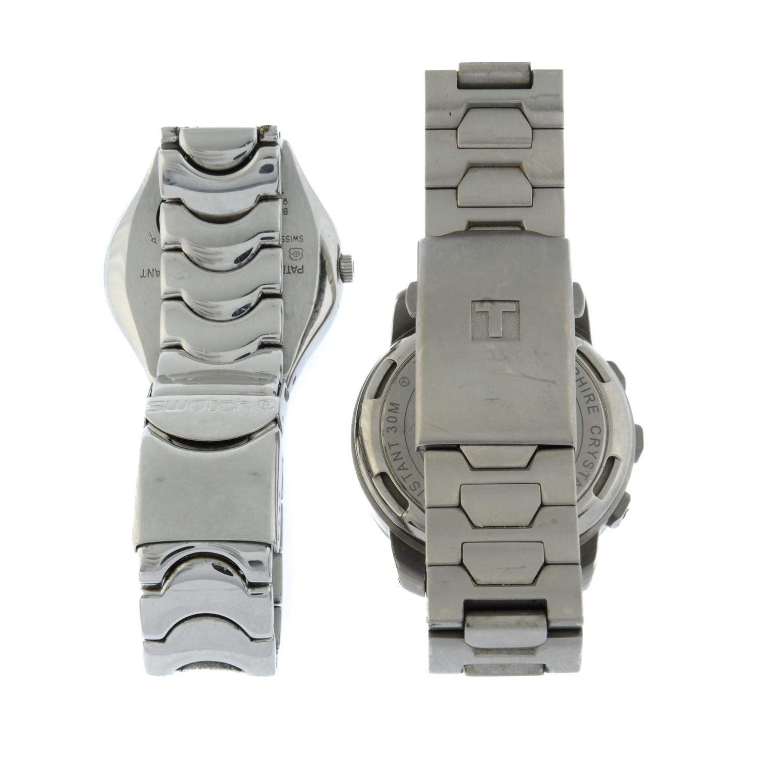 Tissot - a T-Touch watch (42mm) with a Swatch watch. - Image 2 of 2