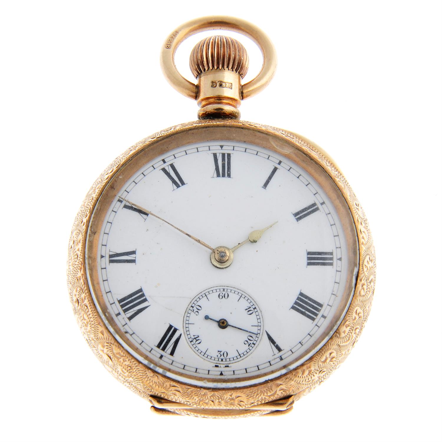 An open face pocket watch by Waltham, 33mm.