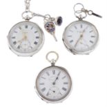 An open face pocket watch (54mm) with two pocket watches.